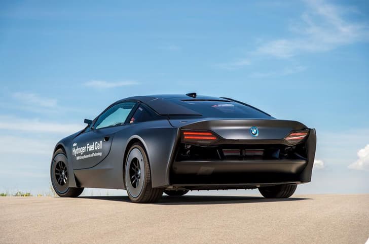 BMW's hydrogen fuel cell-powered i8 research vehicle photo gallery