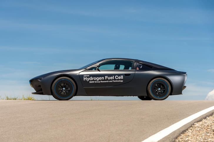 BMW's hydrogen fuel cell-powered i8 research vehicle photo gallery