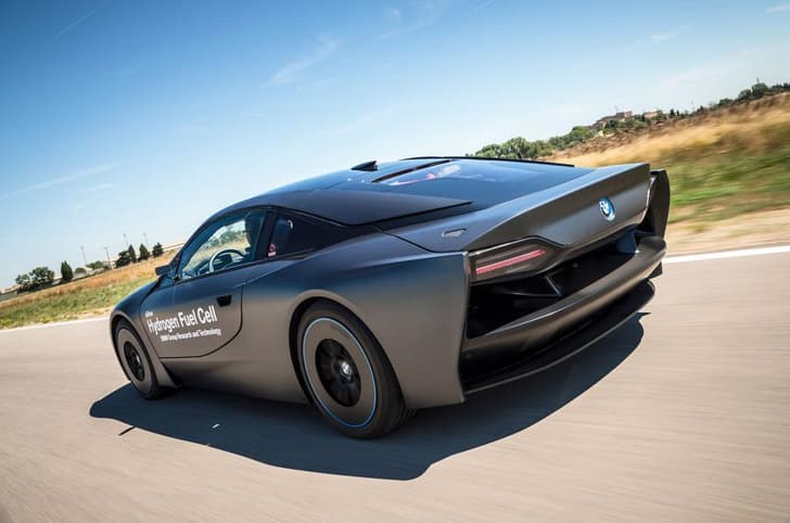 BMW's hydrogen fuel cell-powered i8 research vehicle photo gallery