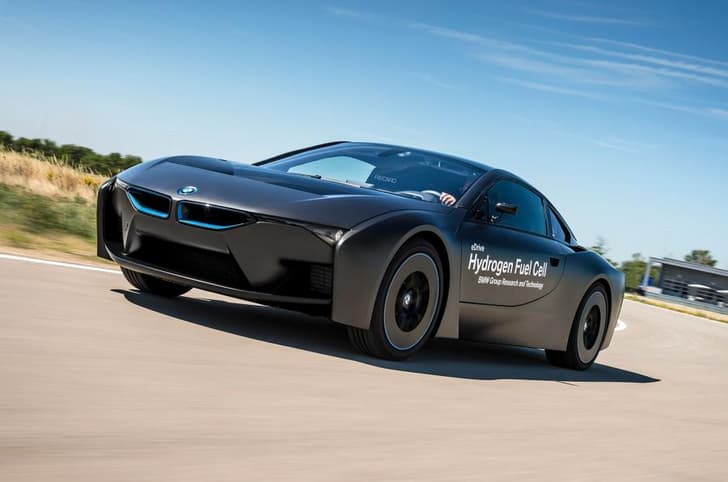 BMW's hydrogen fuel cell-powered i8 research vehicle photo gallery