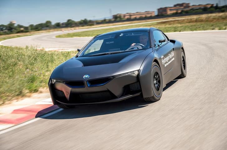 BMW's hydrogen fuel cell-powered i8 research vehicle photo gallery