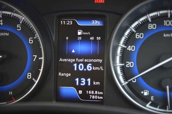 The multi-information display comes equipped with a multitude of functions including real time fuel economy, average speed, range and a unique power and torque meter.