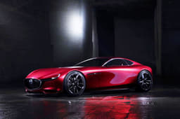 Mazda RX Vision Concept left hand side front three-quarters view.