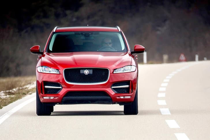 The front of the car has all the beef, with a large grille and air dams, but is instantly recognisable as a Jaguar.