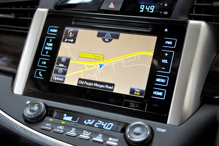 The new seven-inch touchscreen is smartly integrated and full of features, including sat-nav, a handy ‘eco meter’ and a wide variety of audio-video input.