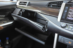There are two gloveboxes, of which one is cooled, but neither is very large; one large one might have been better.