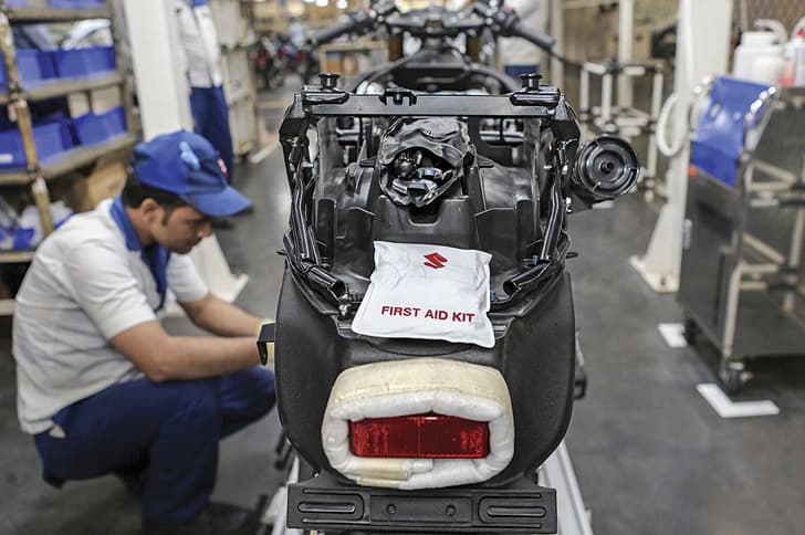 The tool kit is from Japan. However, the medical kit is for India only and is borrowed from the Gixxer.