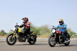 The Street Twin is supposed to be a standard, road-going motorcycle while the Scrambler feels like it was designed to handle a multitude of surfaces.