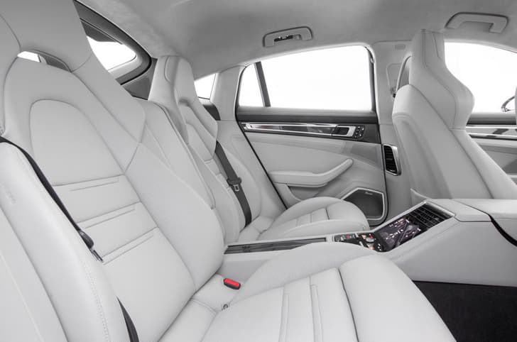 Despite the reduction in roof height at the back, Porsche says rear head room has increased, rear seats lowered a bit. 