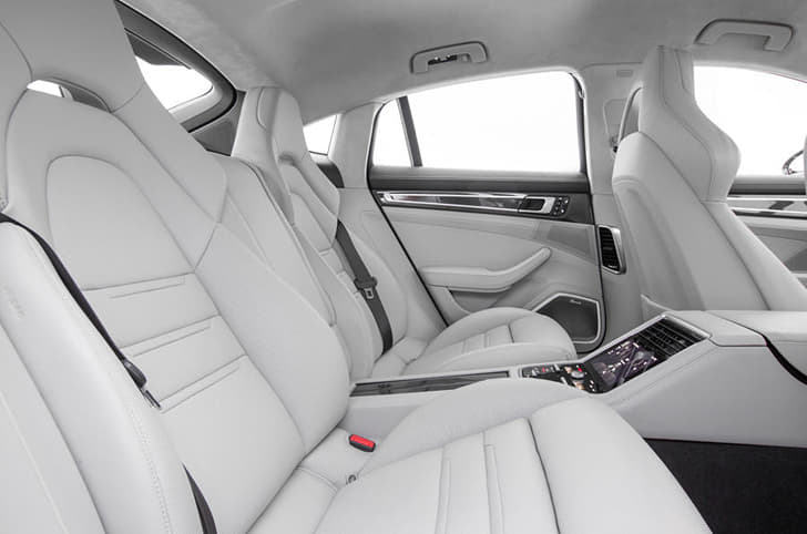 Despite the reduction in roof height at the back, Porsche says rear head room has increased, rear seats lowered a bit.