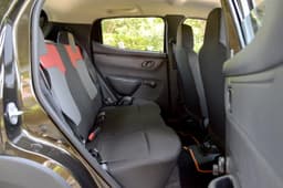 There’s reasonable room in the back for two average-sized adults.