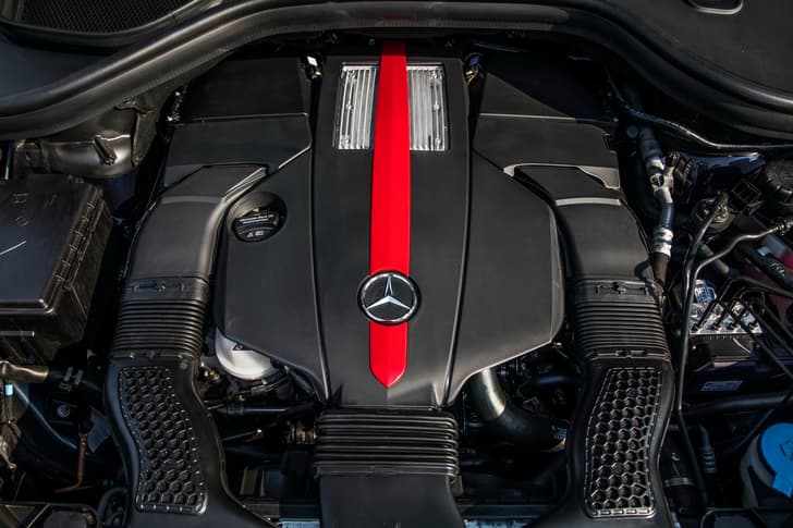 Mercedes Benz Gle Open Bonnet Engine Shot