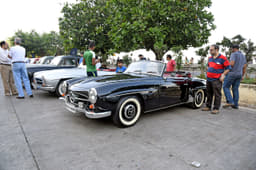 Beautiful in black; the Mercedes-Benz W121 190SL.