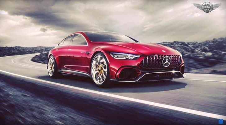Mercedes AMG-GT4 sedan concept image gallery