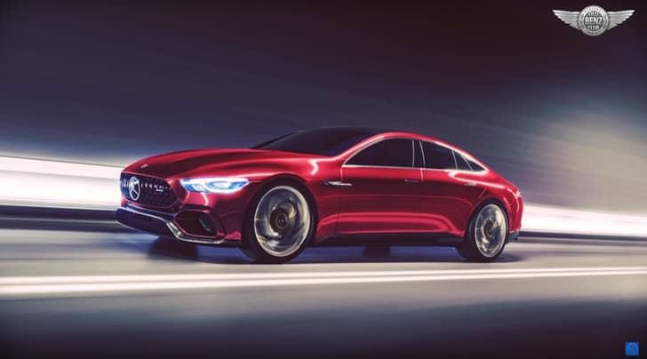 Mercedes AMG-GT4 sedan concept image gallery