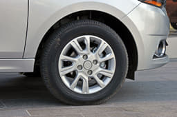 Diesel Tigors use 14-inch wheels and alloy wheel design is shared with Tiago. The petrol car though, gets larger 15-inch diamond cut units.