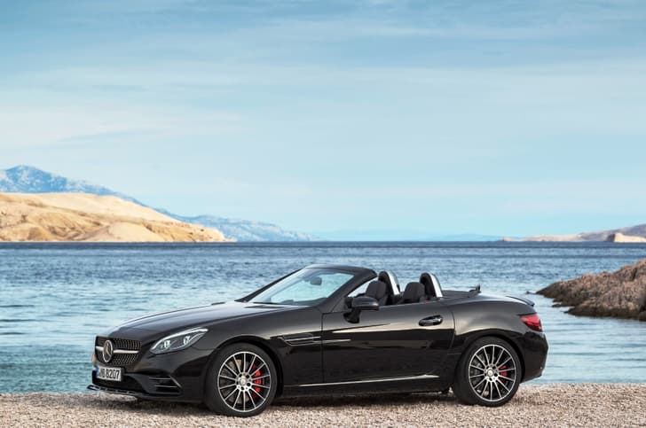 The SLC 43 is one of the few performance drop-tops in India, priced at Rs 79.42 lakh.