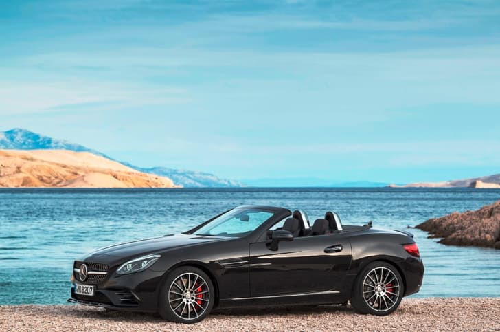 The SLC 43 is one of the few performance drop-tops in India, priced at Rs 79.42 lakh.