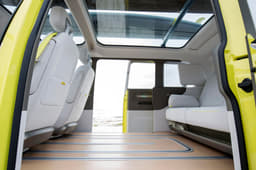 Batteries are located under the floor to maximise space.