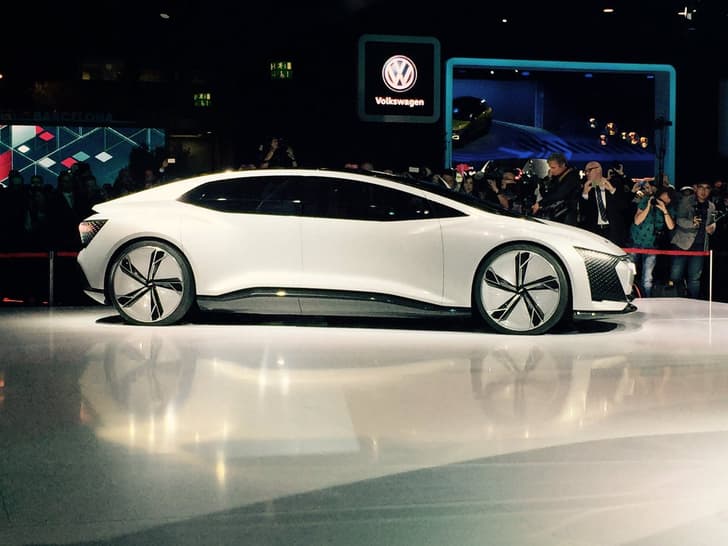 Audi's Aicon autonomous concept was one of the self-driving electric cars dsiplayed.