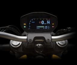 4.3 inch TFT instrument cluster on the Ducati Monster 821.