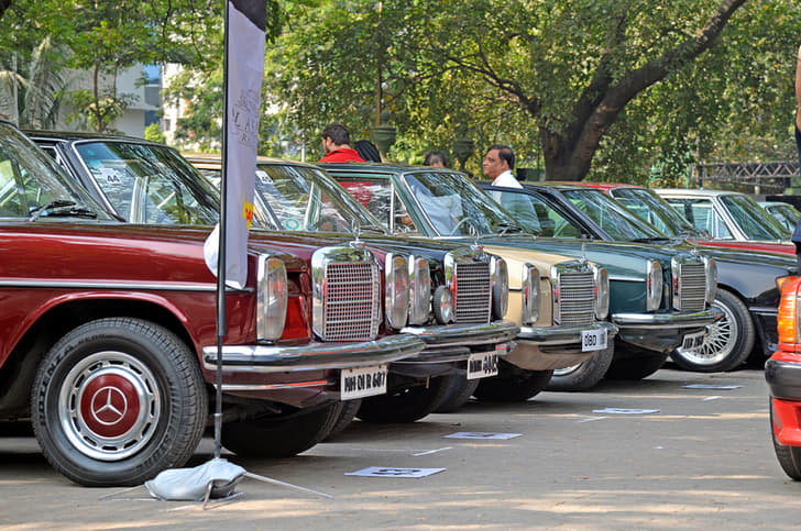 A large number of W114s and W115s turned up for the event.