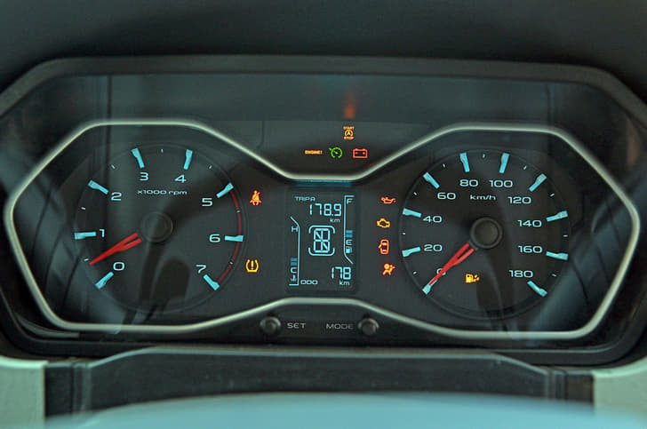 No changes made to the instrument cluster. The Scorpio features engine start-stop technology and cruise control both feature in new car.