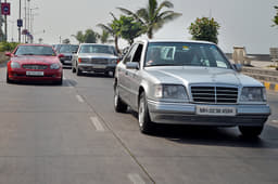 A mix of every generation of classic Mercedes turned heads on Sunday.