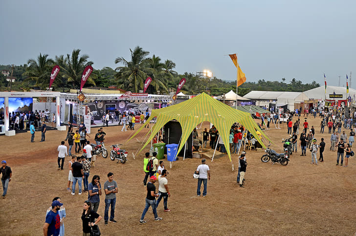 Manufacturer’s stands at India Bike Week.
