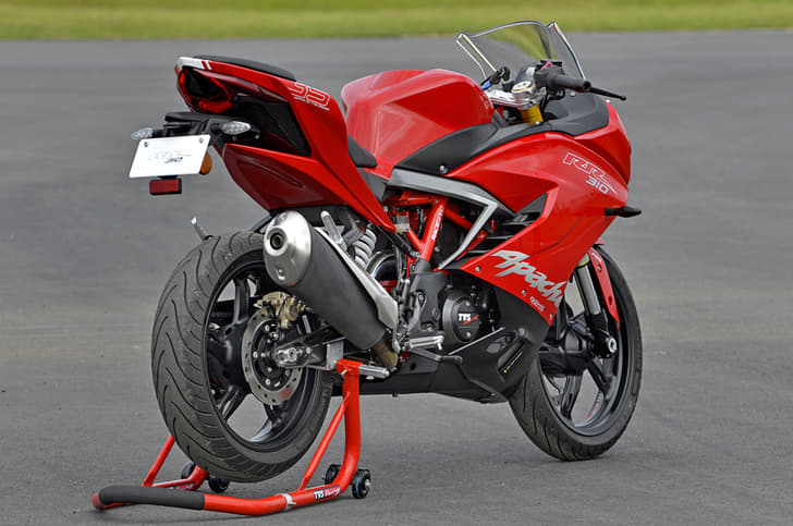 The Apache RR 310 is proportionate and looks reasonably aggressive.
