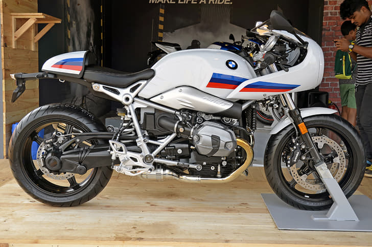 BMW R nineT Racer side profile.