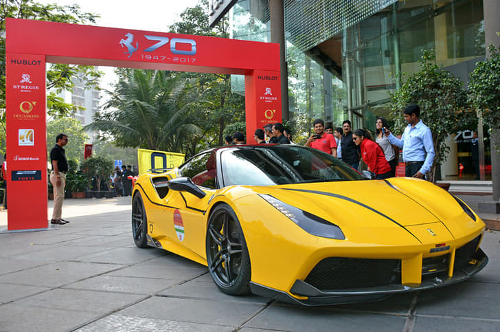 Ferrari 70th anniversary drive in Mumbai image gallery