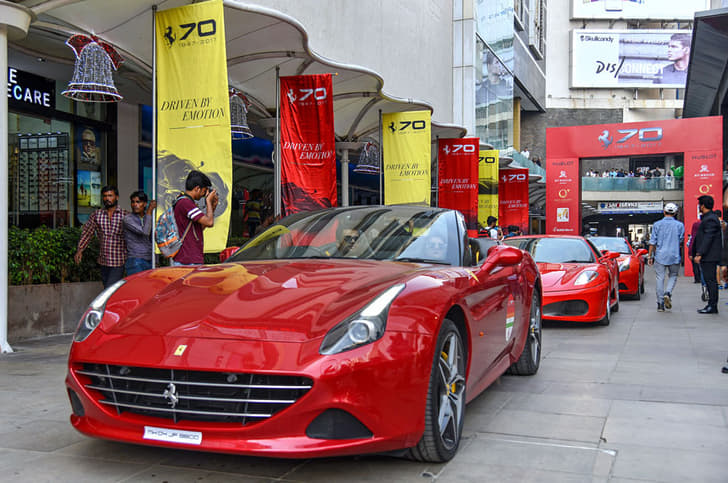 Ferrari 70th anniversary drive in Mumbai image gallery