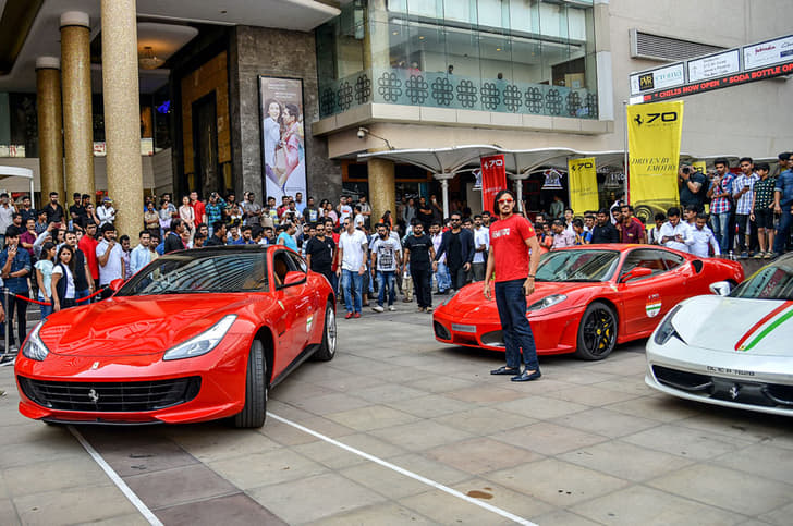 Ferrari 70th anniversary drive in Mumbai image gallery