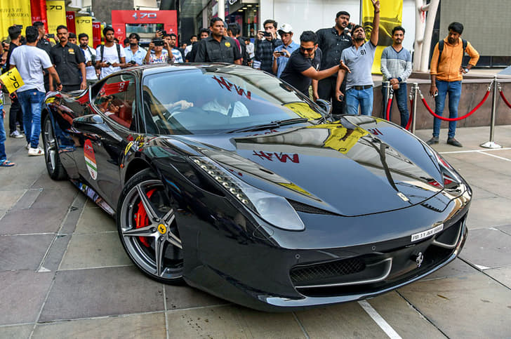 Ferrari 70th anniversary drive in Mumbai image gallery