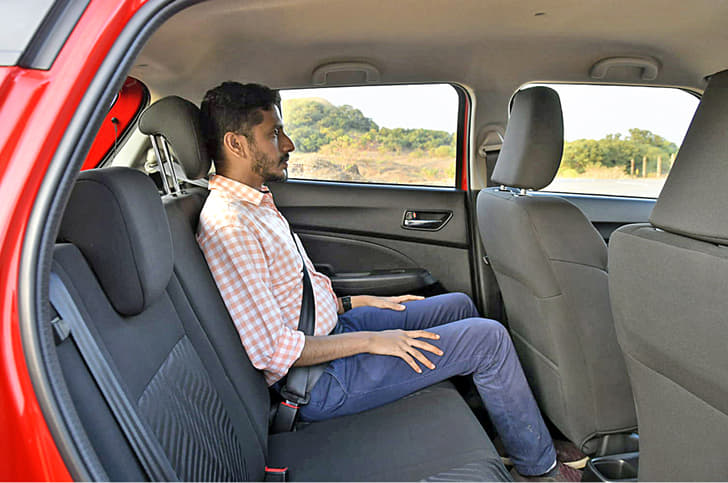 The new Swift is wider and comes built on a marginally longer wheelbase. Maruti claims headroom has been enhanced as well. The biggest beneficiary? Rear seat space.