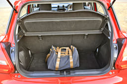 The boot has a capacity of 268 litres, a full 58 litres more than the last-gen Swift. Higher-spec models also get 60:40 rear seat split.  