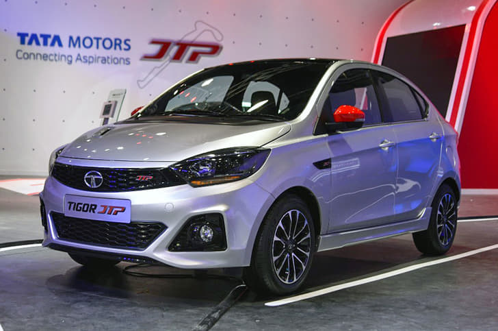 Tweaked suspension and lowering springs to make this Tigor JTP a sporty handler.