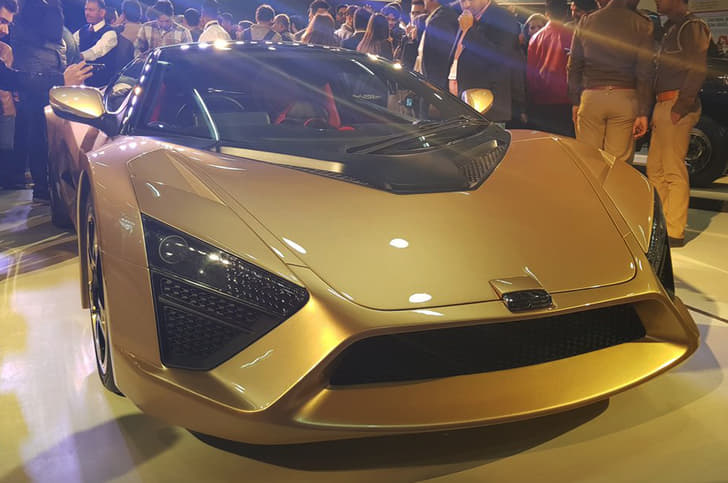 The sleek sportscar uses titanium, carbon-fibre and aluminium in its construction (hence TCA) and is powered by a 320hp, 3.8-litre V6.