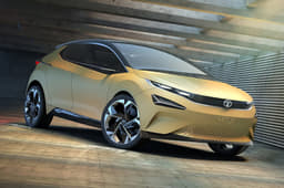 The 45X has a strong and confident stance. The concept's 20-inch rims sure help the look.