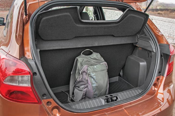 Boot is same as Figo’s which means you can fit quite a bit of luggage in here.