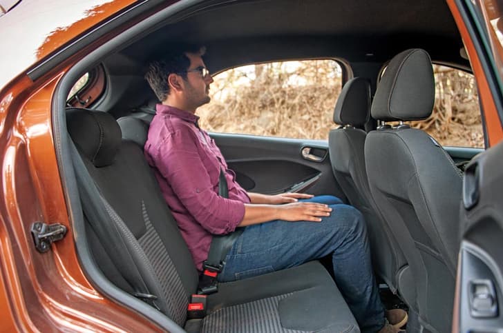 Legroom at the back is good but the seat isn’t perfect.