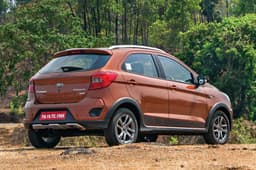 It’s got all manner of cross-hatch addenda. Increased ride height makes it look more substantial than the Figo.