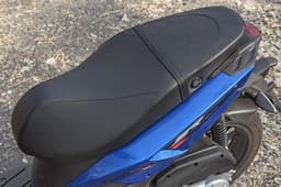 SR 125's seat is narrow and least comfortable as compared to the other scooters here. 