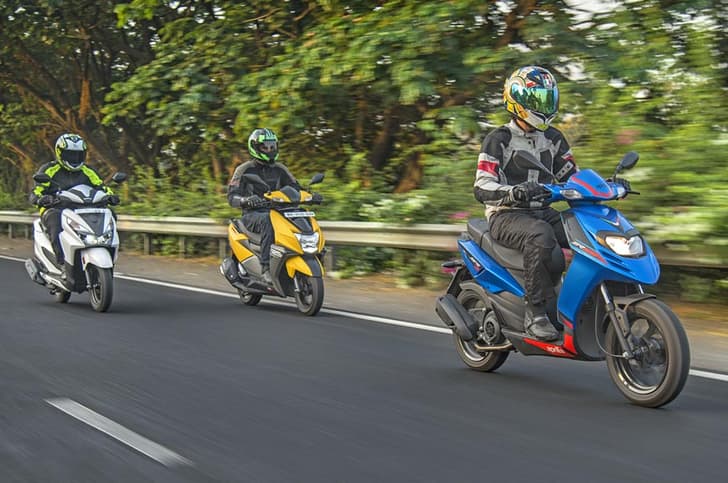 2018 Grazia vs Ntorq vs SR 125 comparison image gallery