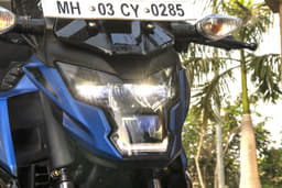 'Robo face' LED headlight is the design highlight of the X Blade. 