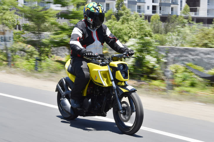 You can ride with electric motor, conventional motor or in hybrid mode.