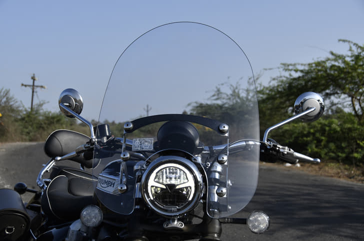 Tall windscreen is part of the 'Highway' inspiration kit; costs extra.