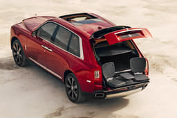 The Viewing Suite includes two leather seats and a picnic table that extend from the rear compartment of the Cullinan.