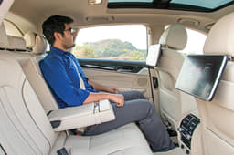 Even six-footers can stretch out in the back of the 6GT. Backrest is reclinable.